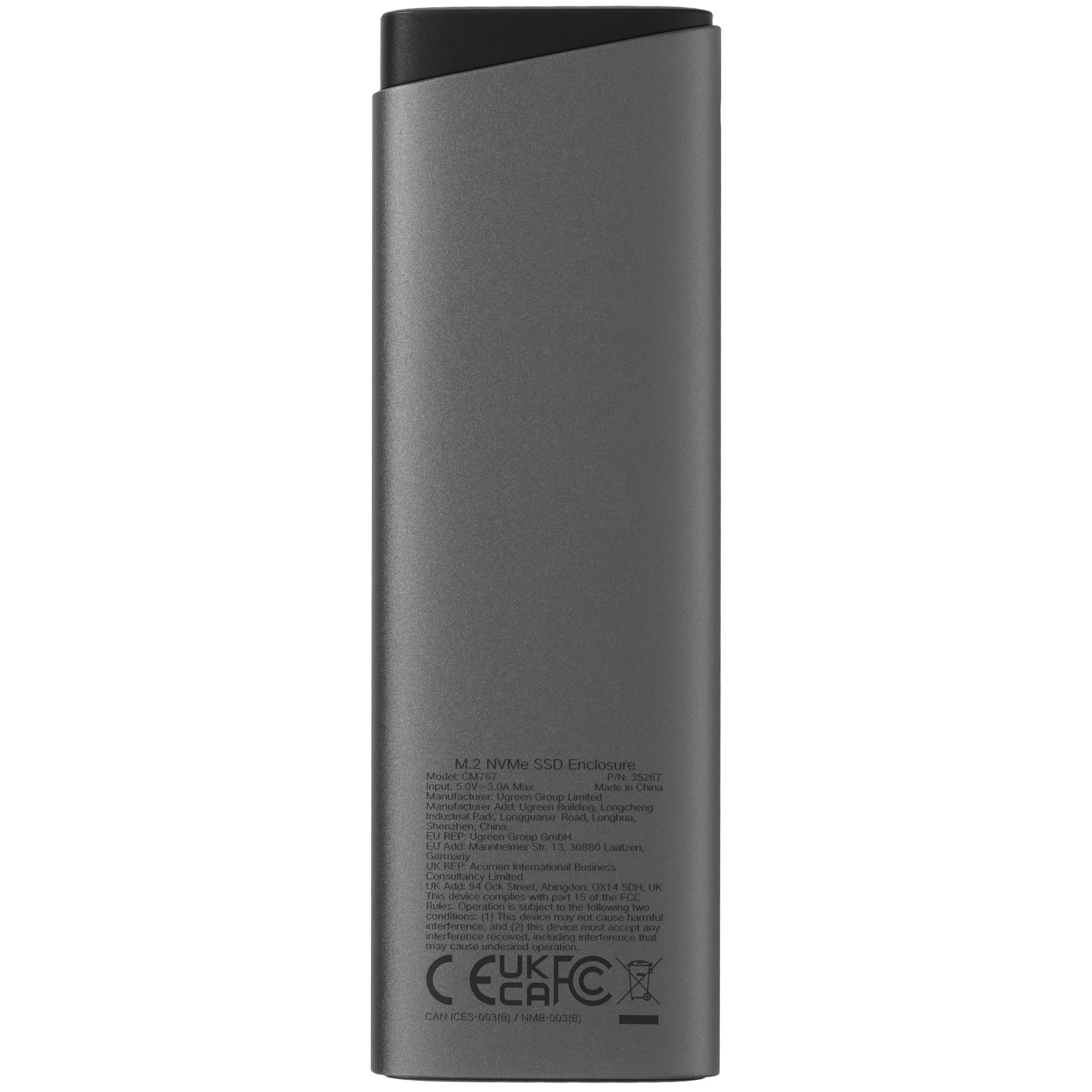 Бокс внешний для жесткого диска UGREEN CM767 (15813) M.2 NVMe/M.2 SATA SSD Enclosure 10Gbps серый 4 Бокс внешний для жесткого диска UGREEN CM767 (15813) M.2 NVMe/M.2 SATA SSD Enclosure 10Gbps серый 4