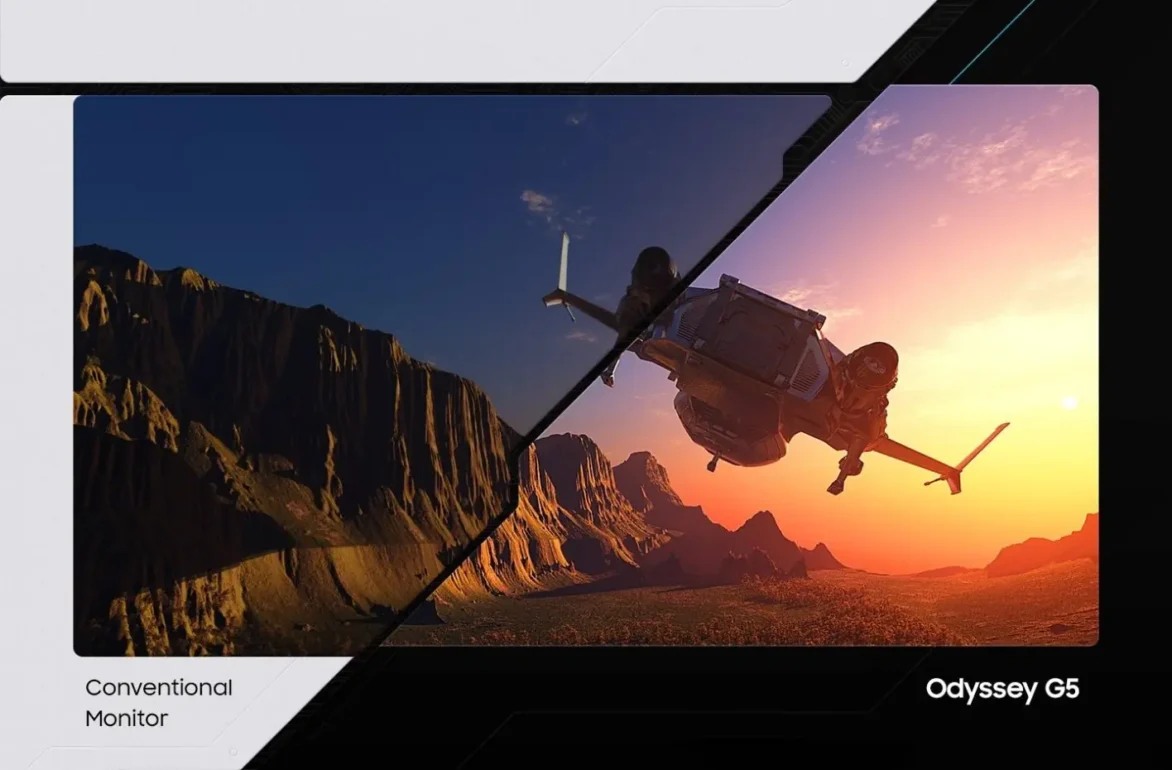 Монитор 34" Samsung Odyssey G5 G55T C34G55TWWI черный 6 Монитор 34" Samsung Odyssey G5 G55T C34G55TWWI черный 6