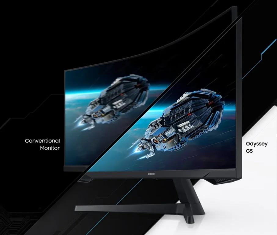 Монитор 34" Samsung Odyssey G5 G55T C34G55TWWI черный 8 Монитор 34" Samsung Odyssey G5 G55T C34G55TWWI черный 8