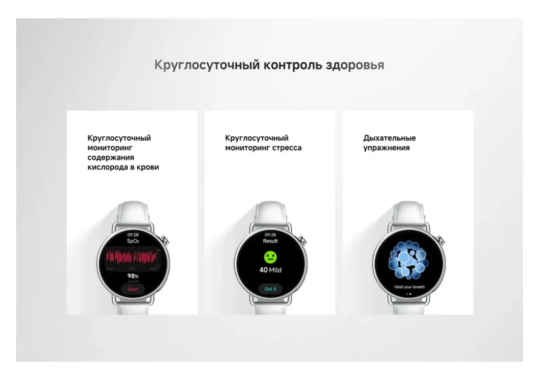 Смарт-часы Watch S4 41mm Fluororubber Strap (Blue) 13