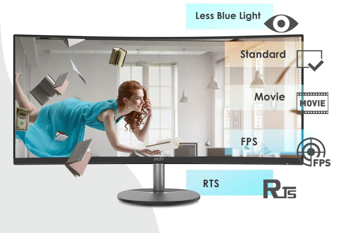 Монитор 34" MSI PRO MP341CQ черный (4K Ultra HD, 100Hz) 22