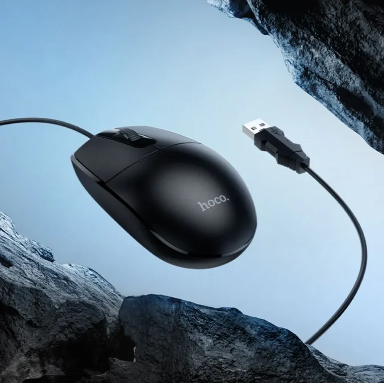 Мышка HOCO GM50 League business wired mouse black 1