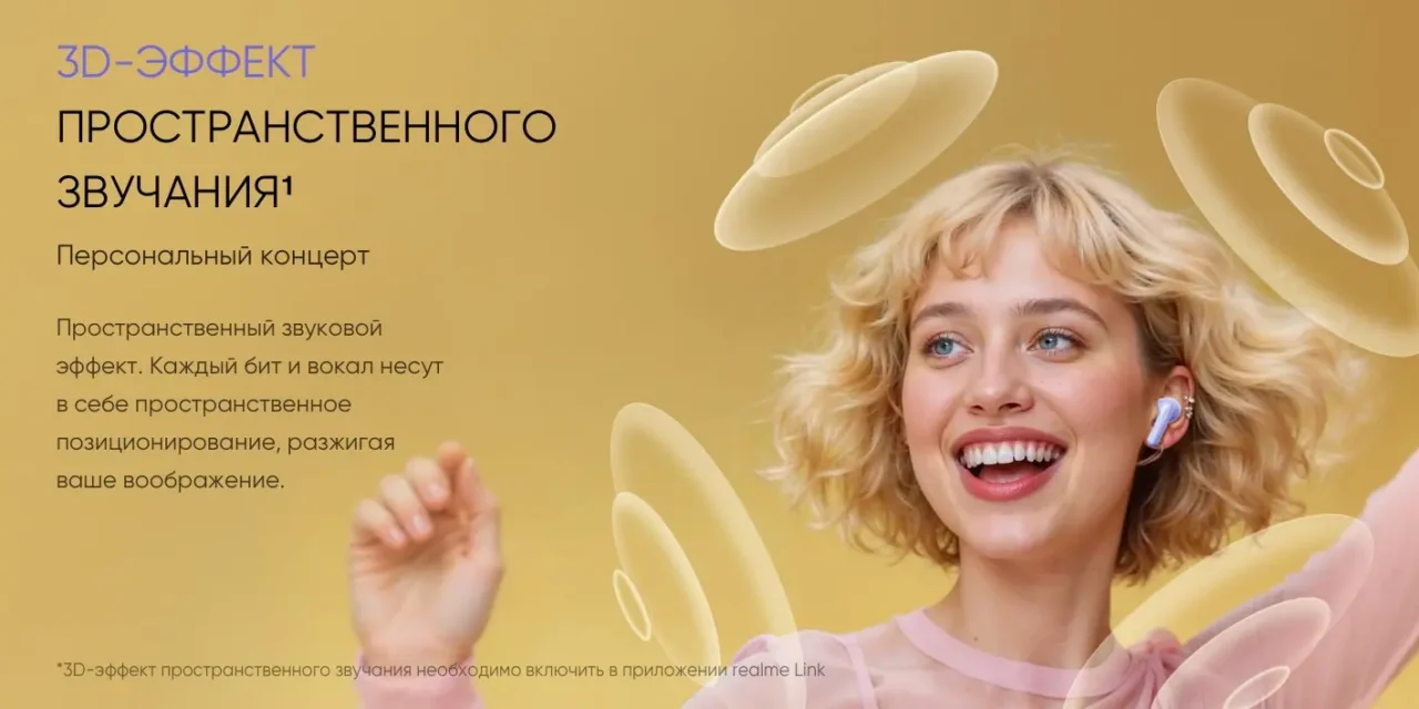 TWS-гарнитура Realme Buds T200 синий/черный 7
