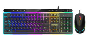 Проводной игровой набор клавиатура + мышь PANTEON GS230, чёрный 1