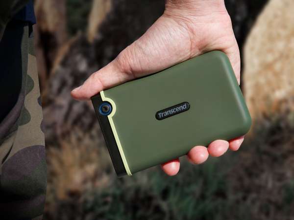Внешний HDD 2TB Transcend StoreJet 25M3G (TS2TSJ25M3G), 2.5", USB 3.1, резиновый противоударный, Мил 1