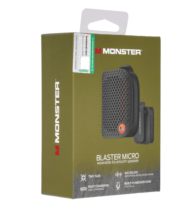 Портативная колонка MONSTER BLASTER MICRO (MS62106), зелёный 10 Портативная колонка MONSTER BLASTER MICRO (MS62106), зелёный 10