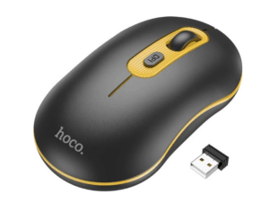 Мышка HOCO GM21 Platinum 2.4G business wireless mouse black yellow 1