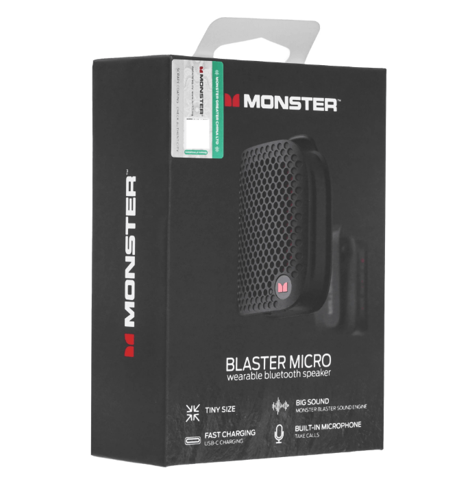 Портативная колонка MONSTER BLASTER MICRO (MS62106), чёрный 10 Портативная колонка MONSTER BLASTER MICRO (MS62106), чёрный 10