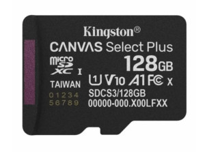 Карта памяти MicroSDXC UHS-I Card 128Gb Kingston Canvas Select Plus Class 10 SDCS3/128GBSP 1