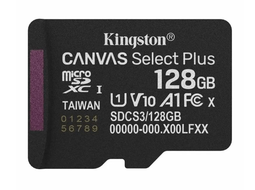 Карта памяти MicroSDXC UHS-I Card 128Gb Kingston Canvas Select Plus Class 10 SDCS3/128GBSP 1 Карта памяти MicroSDXC UHS-I Card 128Gb Kingston Canvas Select Plus Class 10 SDCS3/128GBSP 1