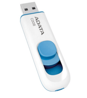 Флеш накопитель 16Gb USB 2.0 AData AC008-16G-RWE, белый 1