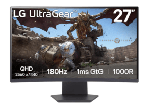 Монитор 27" LG 27GS60QC-B (QHD, 180Hz), изогнутый, черный 1