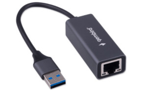 Проводной сетевой USB LAN адаптер Gembird NIC-U13, RJ45 10/100/1000/2500Mbps, USB 3.0, алюминий 1