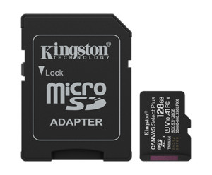 Карта памяти MicroSDXC UHS-I Card 128Gb Kingston Canvas Select Plus Class 10 SDCS3/128 (с адаптером) 1 Карта памяти MicroSDXC UHS-I Card 128Gb Kingston Canvas Select Plus Class 10 SDCS3/128 (с адаптером) 1