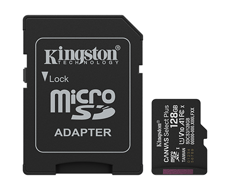Карта памяти MicroSDXC UHS-I Card 128Gb Kingston Canvas Select Plus Class 10 SDCS3/128 (с адаптером) 1 Карта памяти MicroSDXC UHS-I Card 128Gb Kingston Canvas Select Plus Class 10 SDCS3/128 (с адаптером) 1