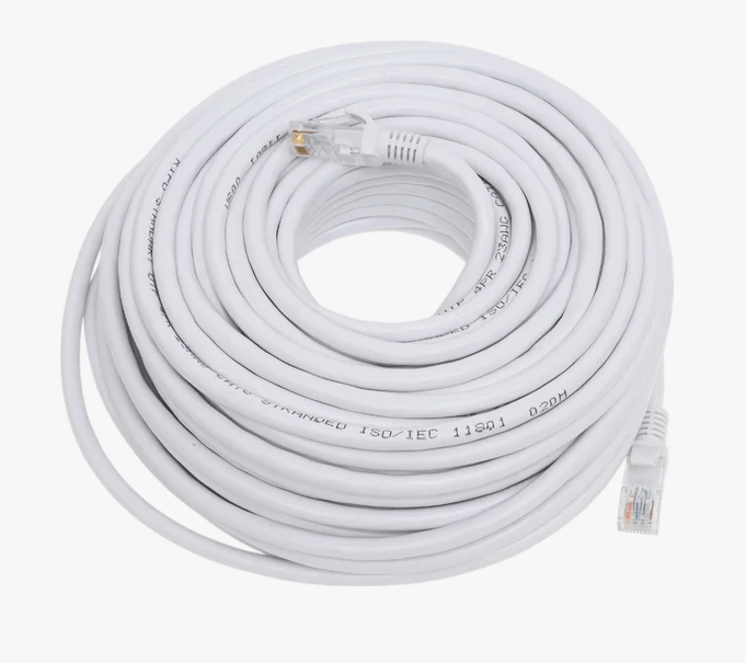 Патчкорд UTP Ripo T568B 4 пары кат.6, 30м, литой, многожильный (белый) 2 Патчкорд UTP Ripo T568B 4 пары кат.6, 30м, литой, многожильный (белый) 2