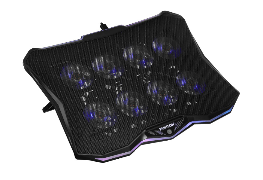Охлаждающая подставка для ноутбука PANTEON CP-178 RGB Black 9"-18", USB, 8 вентиляторов 1 Охлаждающая подставка для ноутбука PANTEON CP-178 RGB Black 9"-18", USB, 8 вентиляторов 1