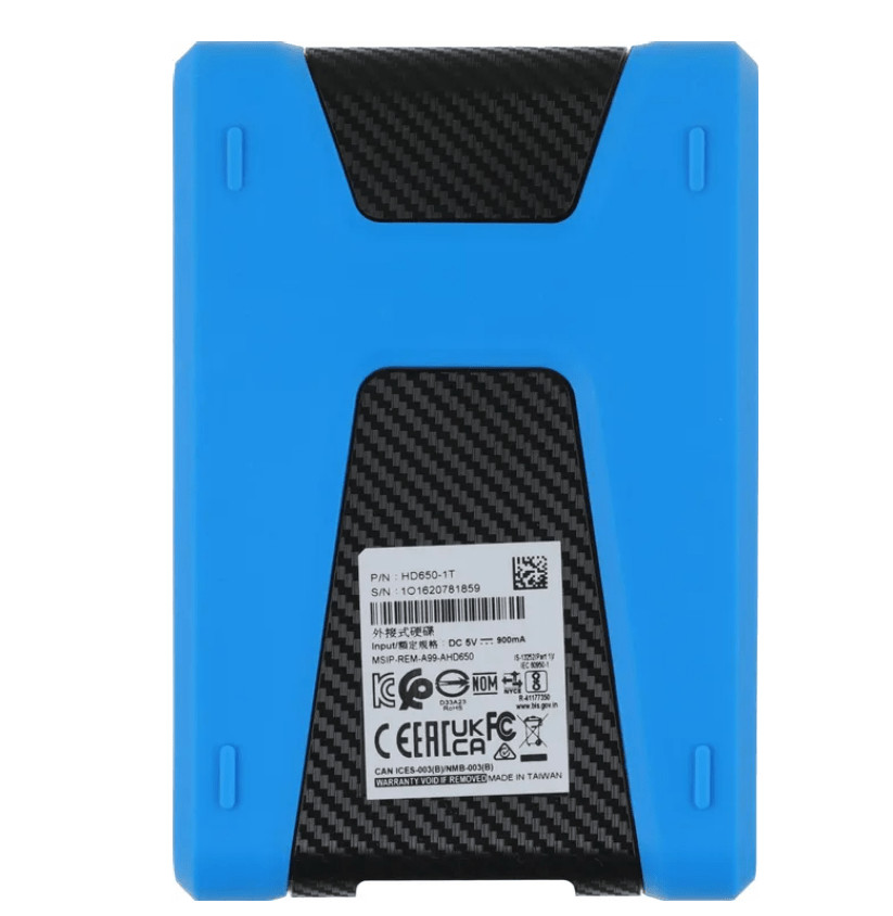 Внешний накопитель HDD 1Tb A-Data HD-650 USB 3.1 (AHD650-1TU31-CBL), синий 3 Внешний накопитель HDD 1Tb A-Data HD-650 USB 3.1 (AHD650-1TU31-CBL), синий 3