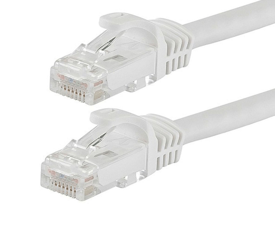 Патчкорд UTP Ripo T568B 4 пары кат.6, 20м, литой, многожильный (белый) 1 Патчкорд UTP Ripo T568B 4 пары кат.6, 20м, литой, многожильный (белый) 1