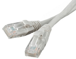 Патчкорд UTP Ripo T568B 4 пары кат.6, 10м, литой, многожильный (серый) 003-300162 1