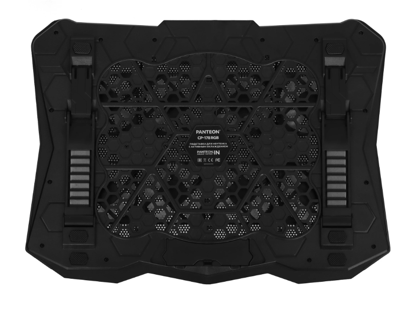 Охлаждающая подставка для ноутбука PANTEON CP-178 RGB Black 9"-18", USB, 8 вентиляторов 6 Охлаждающая подставка для ноутбука PANTEON CP-178 RGB Black 9"-18", USB, 8 вентиляторов 6