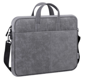 Сумка для ноутбука 15,6" Defender Solid, кожа, серый 1