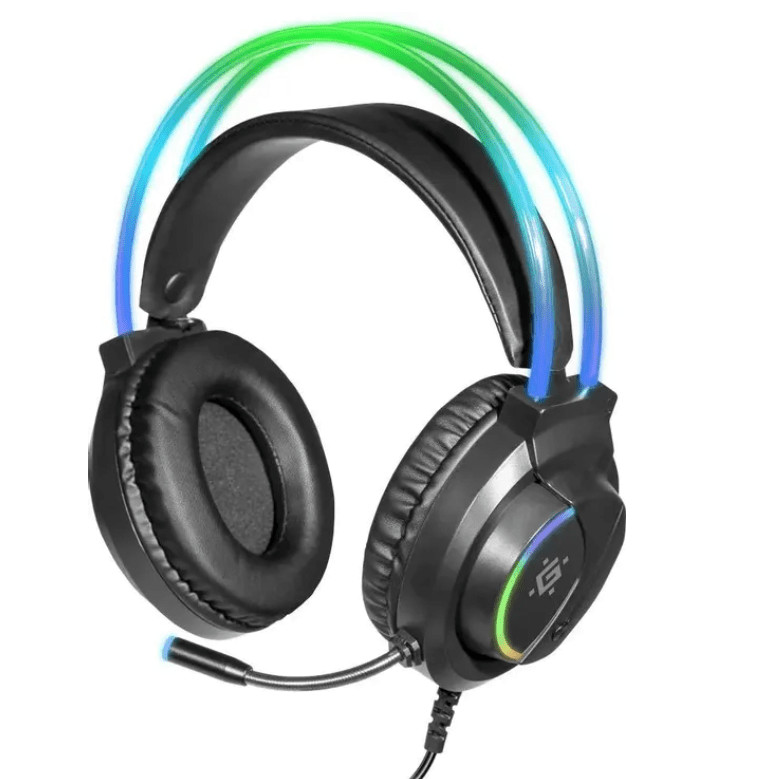 Гарнитура игровая Defender Flame RGB, с микрофоном, USB, черный 2 Гарнитура игровая Defender Flame RGB, с микрофоном, USB, черный 2
