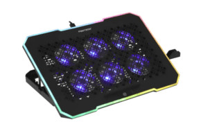 Охлаждающая подставка для ноутбука PANTEON CP-176 RGB Black 9"-17", USB, 6 вентиляторов 1
