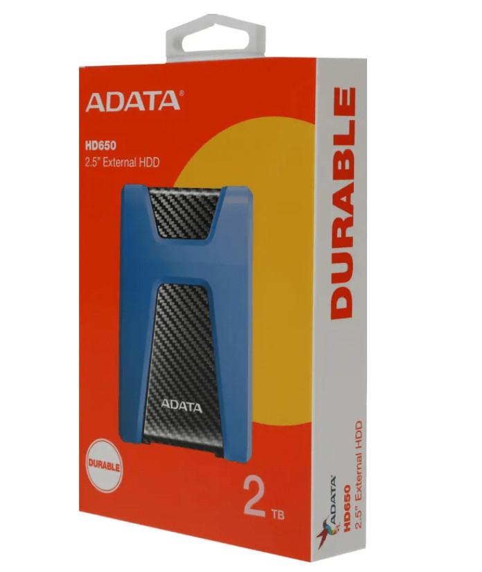 Внешний накопитель HDD 2TB A-Data USB 3.2 синий (AHD650-2TU31-CBL) 5 Внешний накопитель HDD 2TB A-Data USB 3.2 синий (AHD650-2TU31-CBL) 5