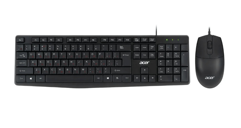 Проводной набор клавиатура + мышь Acer OMW141, черный 1 Проводной набор клавиатура + мышь Acer OMW141, черный 1
