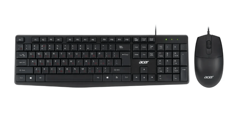 Проводной набор клавиатура + мышь Acer OMW141, черный 1 Проводной набор клавиатура + мышь Acer OMW141, черный 1