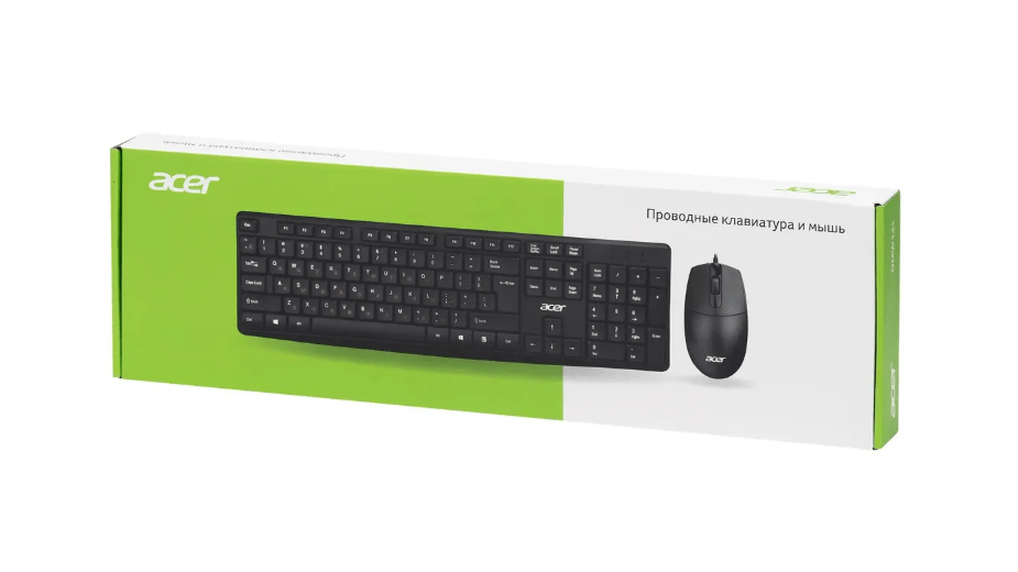 Проводной набор клавиатура + мышь Acer OMW141, черный 8 Проводной набор клавиатура + мышь Acer OMW141, черный 8