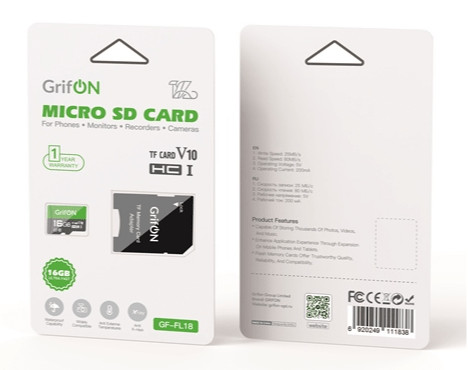 Карта памяти GrifON GF-FL18 microSD V10 16Gb +adapterSD 2 Карта памяти GrifON GF-FL18 microSD V10 16Gb +adapterSD 2