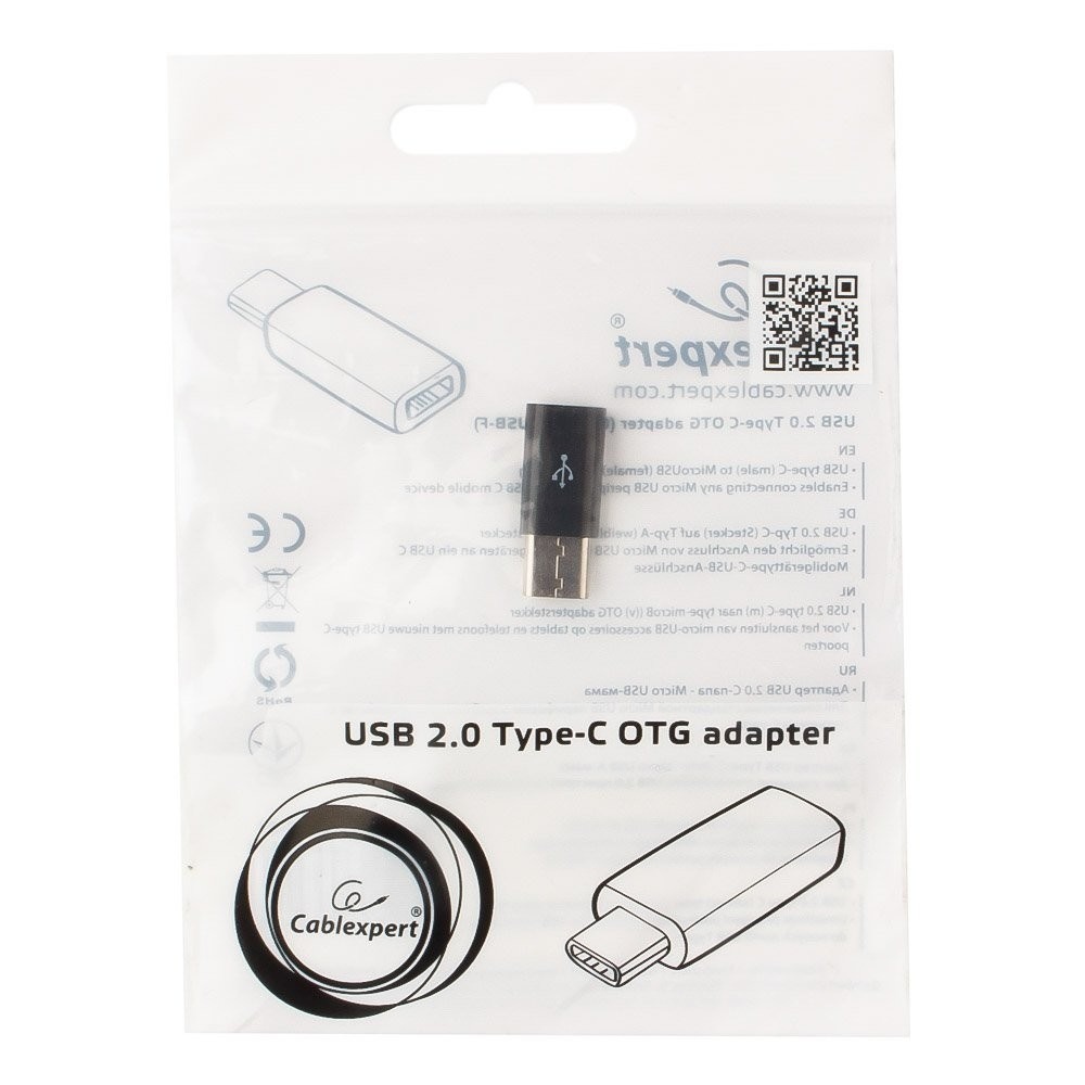 Переходник USB Type-C/USB MicroB (F) Cablexpert A-USB2-CMmF-01 2 Переходник USB Type-C/USB MicroB (F) Cablexpert A-USB2-CMmF-01 2