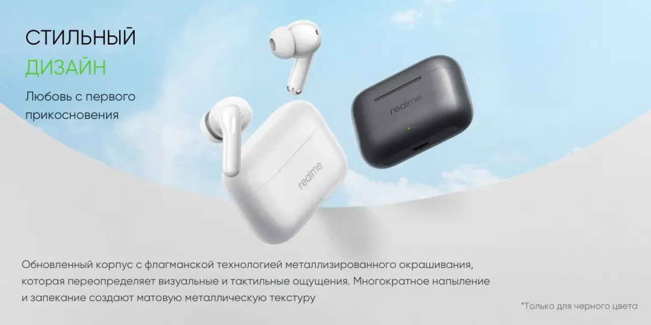 TWS-гарнитура Realme Buds T200 синий/черный 11