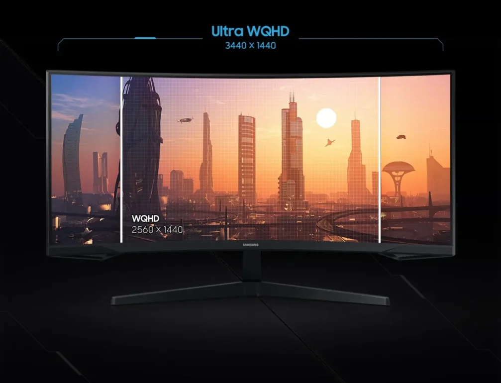 Монитор 34" Samsung Odyssey G5 G55T C34G55TWWI черный 1 Монитор 34" Samsung Odyssey G5 G55T C34G55TWWI черный 1