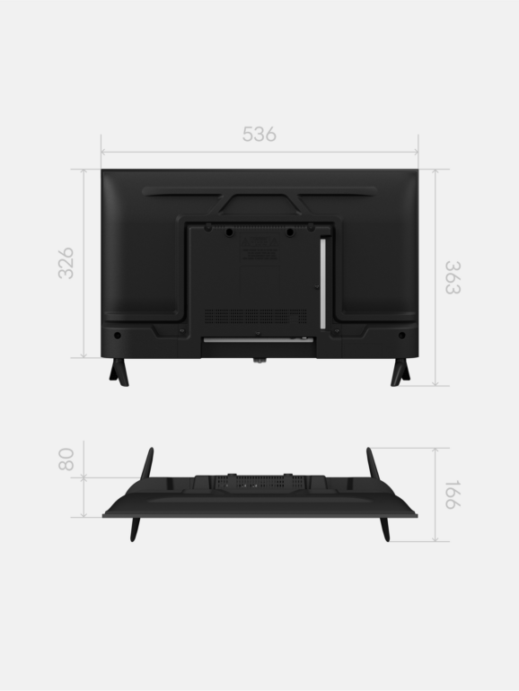 24” Телевизор Tuvio 2К HD DLED Frameless на платформе YaOS, TD24HFBHH11