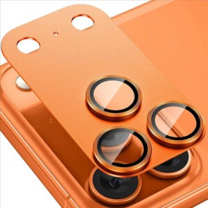 Защитная пластина с линзами на камеру iPhone 17ProMax Orange 1
