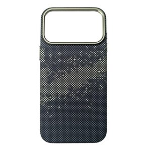 Чехлы Carbon fiber with MagSafe for IPhone 16Pro Black/Grey 1