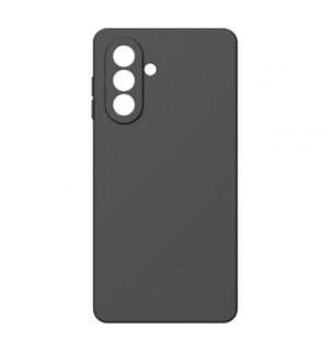 Silicone case with suede coating for Samsung A17 Black 1