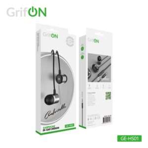 Наушники GrifON GE-HS01 3.5mm с микрофон. вакуум black 1