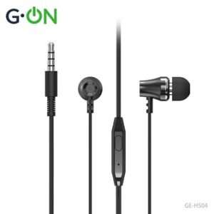 Наушники G-ON GE-HS04 3.5mm с микрофон. вакуум black 1