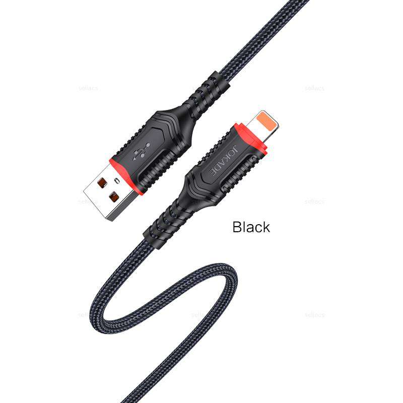 Кабель USB/Lightning Jokade JA019 3A 1m black 1 Кабель USB/Lightning Jokade JA019 3A 1m black 1