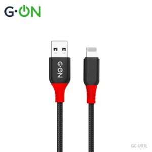 Кабель USB/Lightning G-ON GC-U03 (тканевый) 2.4А 1m черный 1