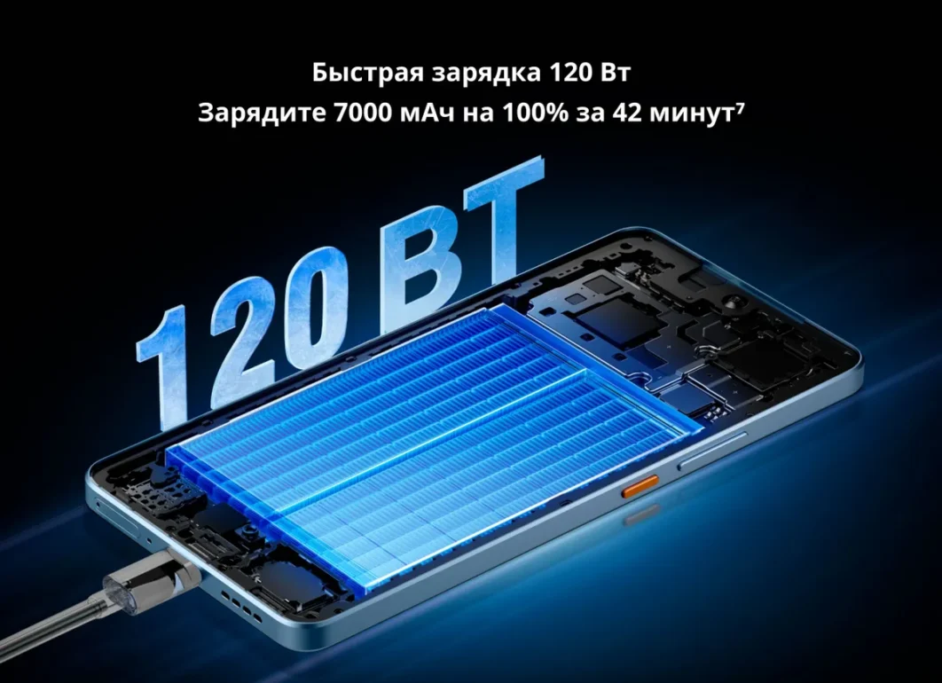 Смартфон realme GT 7T, 12 ГБ/512 ГБ, 7000mAh, быстрая зарядка 120Вт, двойная камера, Синий ледник 5 Смартфон realme GT 7T, 12 ГБ/512 ГБ, 7000mAh, быстрая зарядка 120Вт, двойная камера, Синий ледник 5