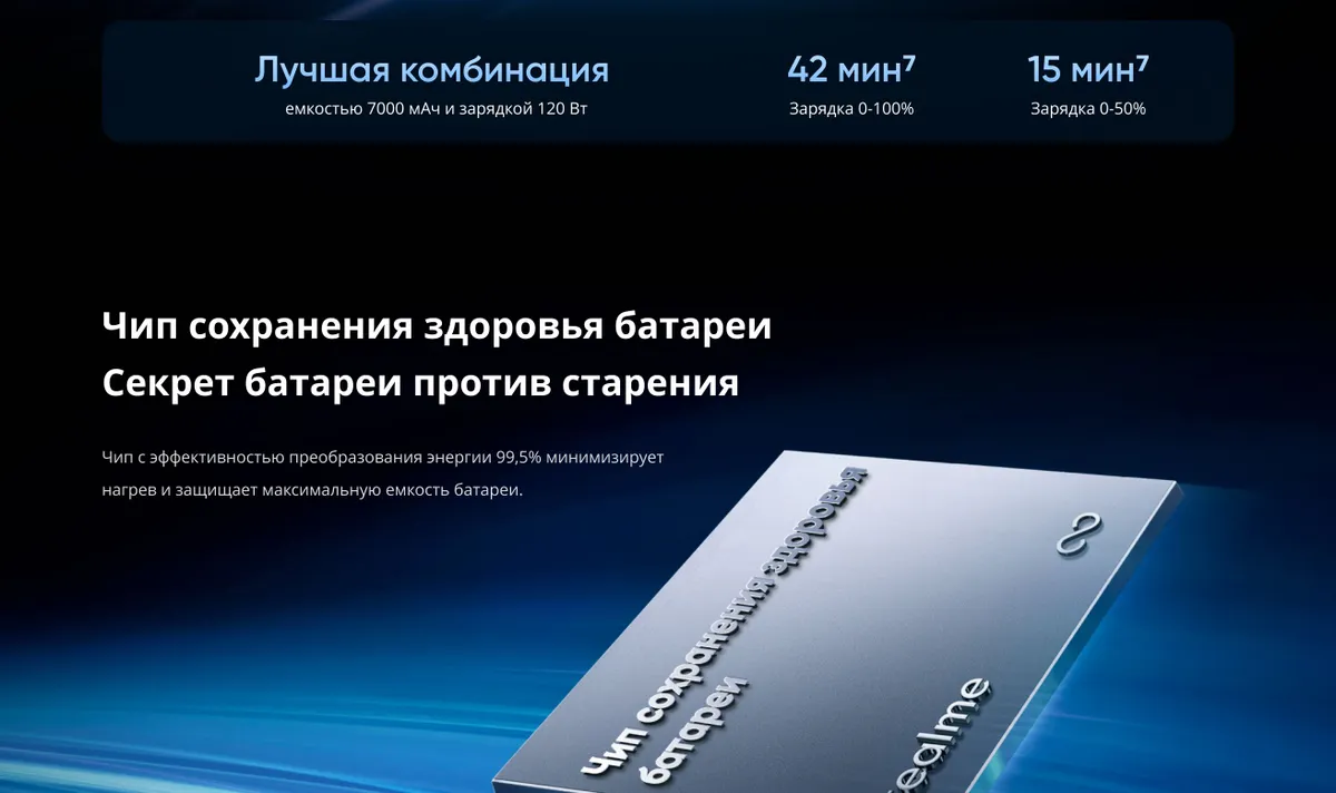 Смартфон realme GT 7T, 12 ГБ/512 ГБ, 7000mAh, быстрая зарядка 120Вт, двойная камера, Синий ледник 6 Смартфон realme GT 7T, 12 ГБ/512 ГБ, 7000mAh, быстрая зарядка 120Вт, двойная камера, Синий ледник 6