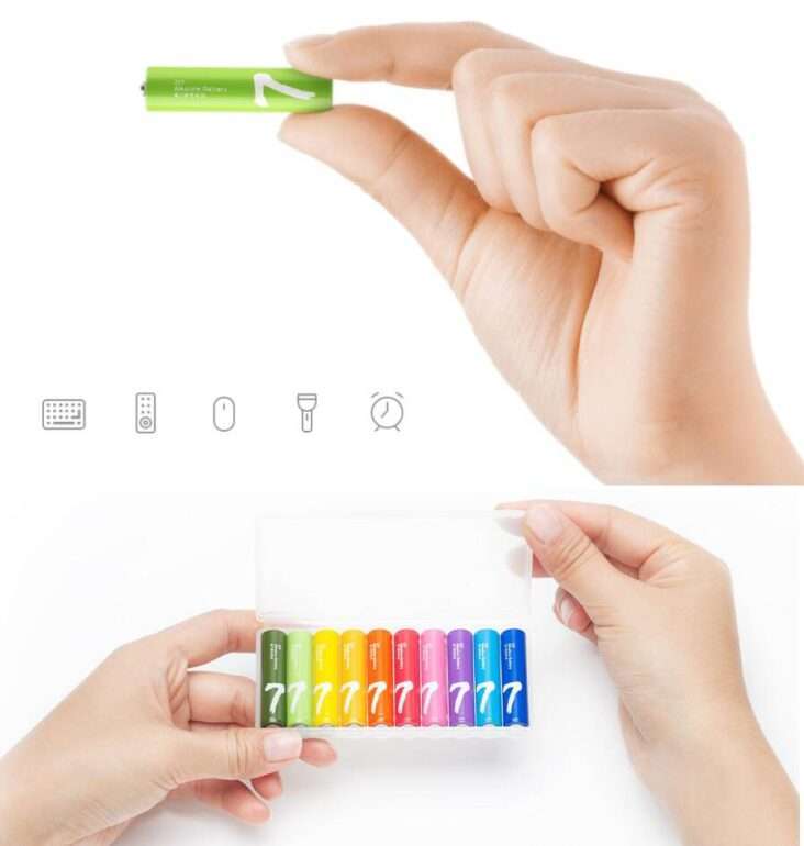 Батарейки алкалиновые Xiaomi ZMI Rainbow ZI7 AAA LR03 1.5V 10 шт. CN 4