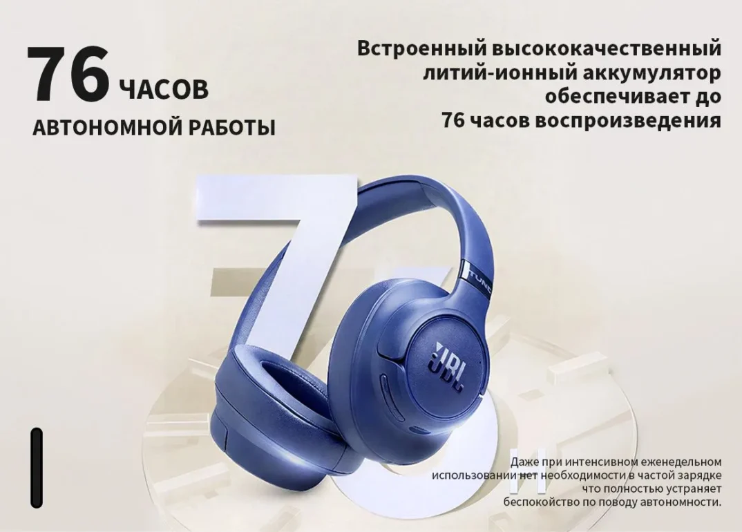 Bluetooth Гарнитура JBL Tune 780NC черные 6