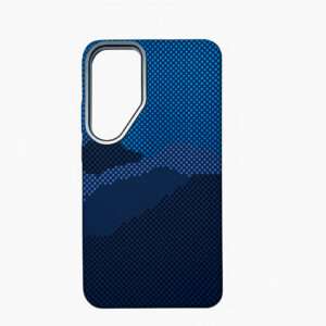 Чехлы Carbon fiber with MagSafe for Samsung S25 Mountain blue 1