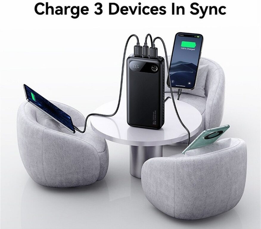 Power Bank USAMS US-CD251 PB80 PD20W+Digital Display 20000mAh black 4 Power Bank USAMS US-CD251 PB80 PD20W+Digital Display 20000mAh black 4